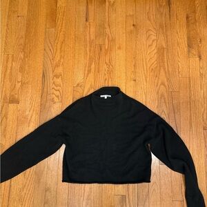 Reformation black Long Sleeve Cropped cashmere Sweater- L